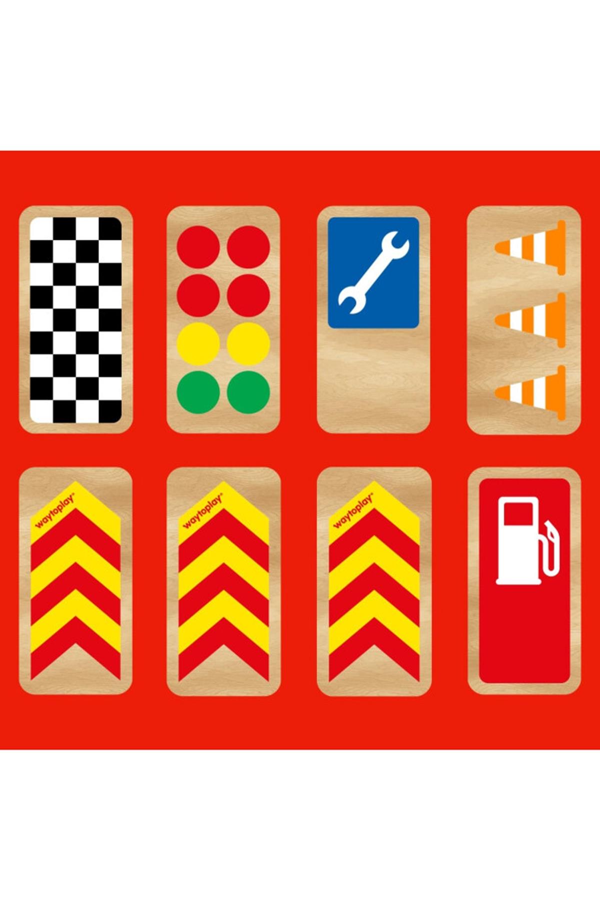 Waytoplay - Roadblocks Set Race Signs Çok Renkli
