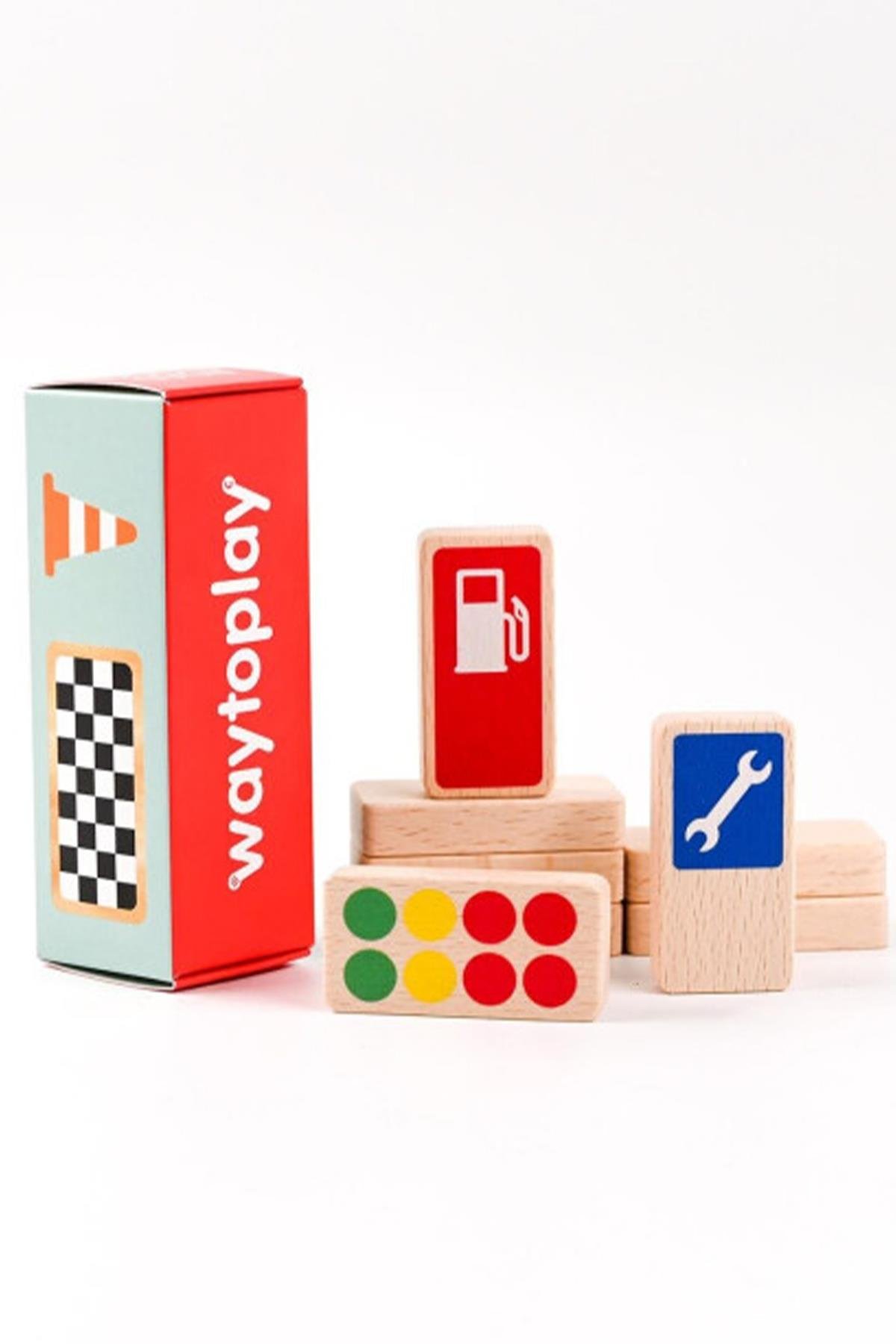 Waytoplay - Roadblocks Set Race Signs Çok Renkli