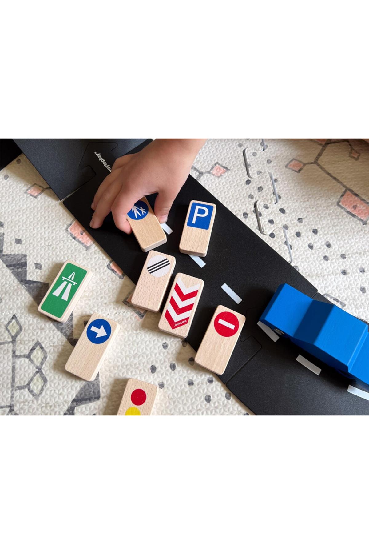 Waytoplay - Roadblocks Set Traffic Signs Çok Renkli