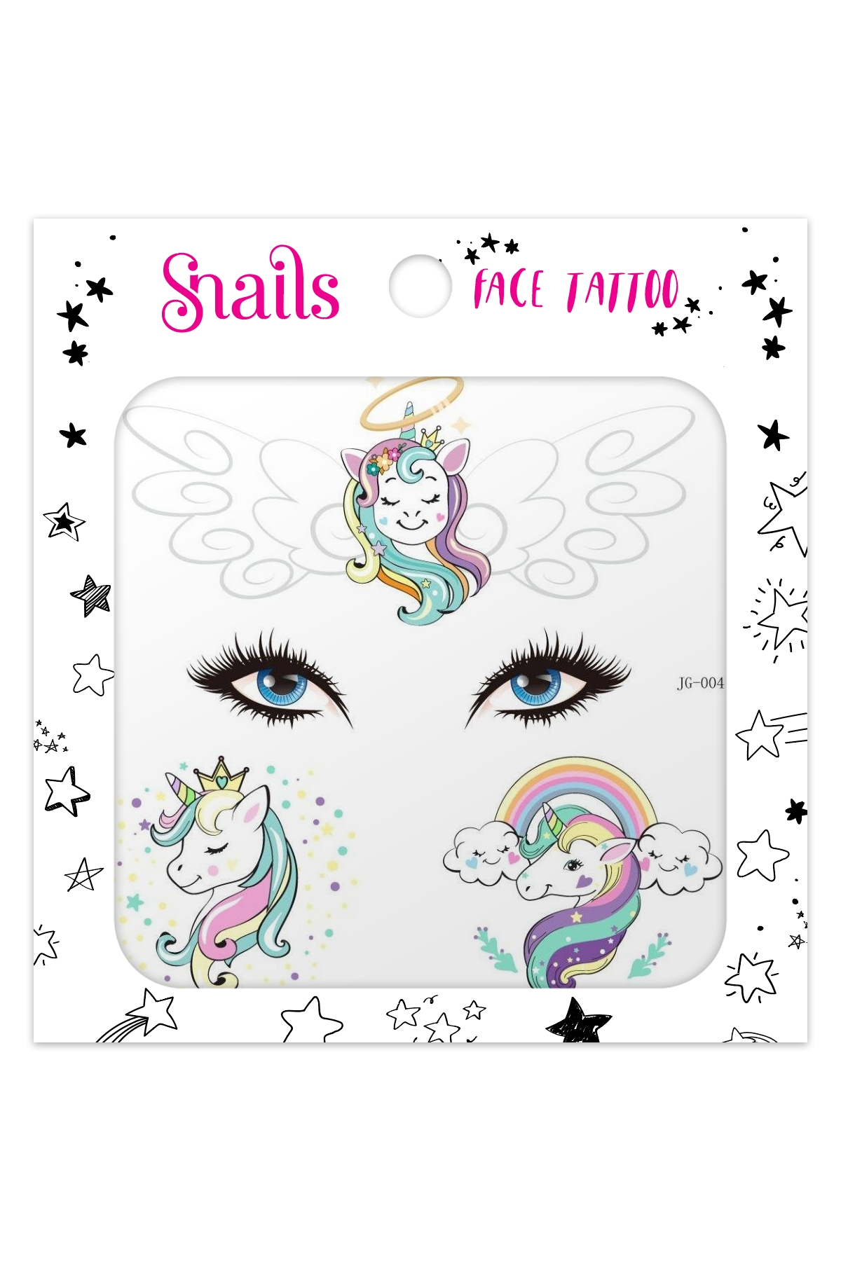 Yüz Dövmesi – Unicorn Crown Çok Renkli