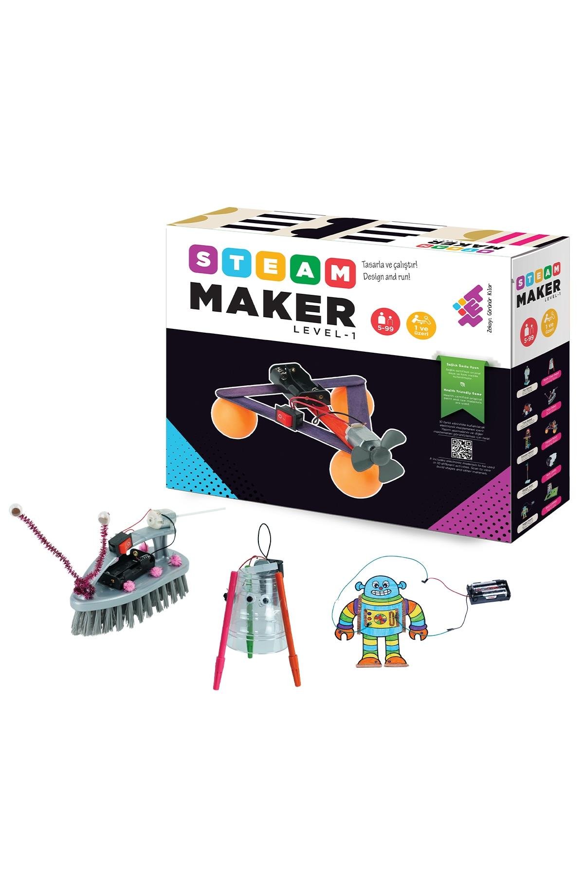 Zetzeka / STEM - MAKER ELEKTRONİK SETİ LEVEL-1 Çok Renkli