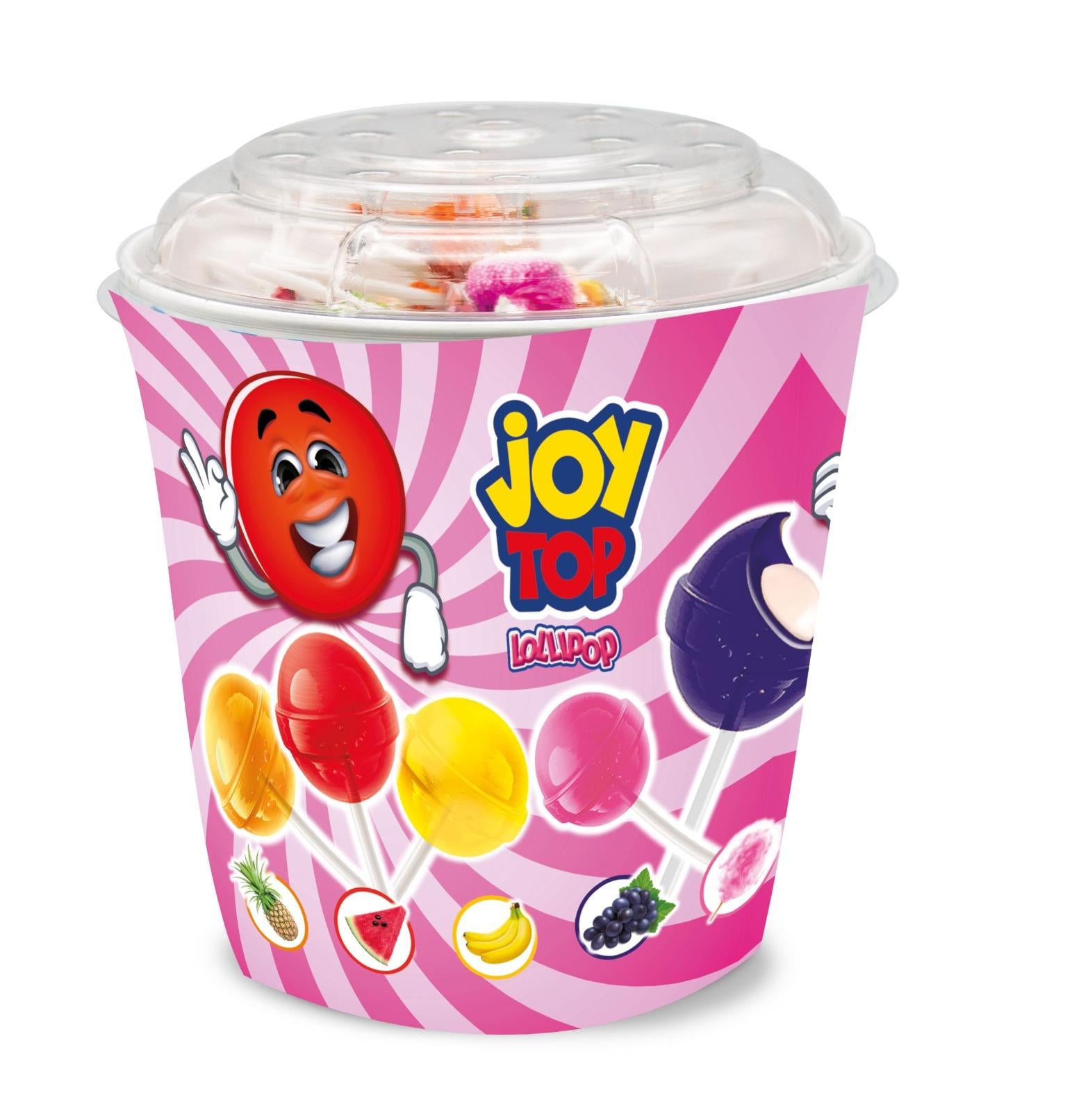 Joytop Lolipop Sert Şeker Dolgulu Karışık Kova 16 Gr X 85 Adet