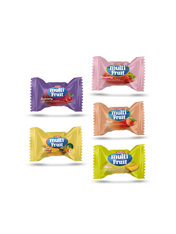 Multi Fruit Karışık Meyveli Sert Şeker 1 Kg Kutulu