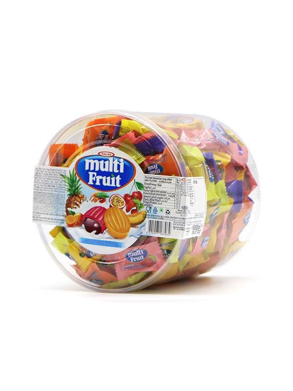 Multi Fruit Karışık Meyveli Sert Şeker 1 Kg Kutulu
