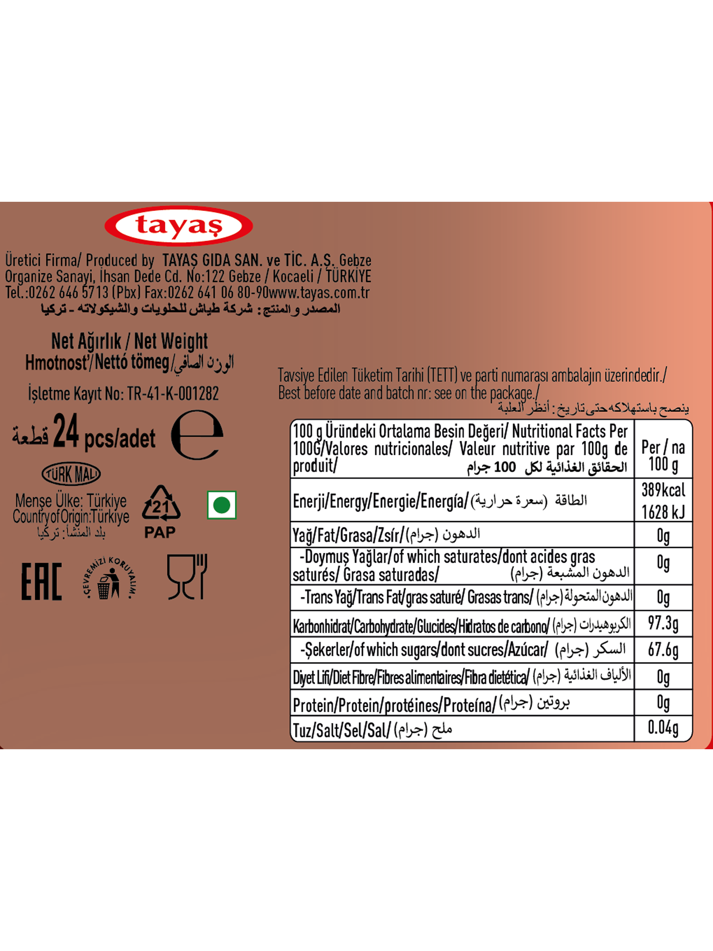 Onix Salsa Kolalı Sert Şeker 22,4 Gr X 24 Adet Kutulu
