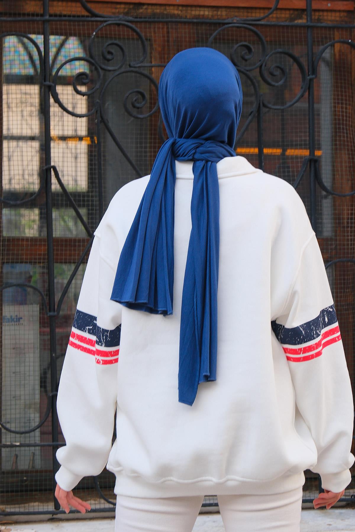 Beyaz Fermuarlı Legends Sweat Beyaz