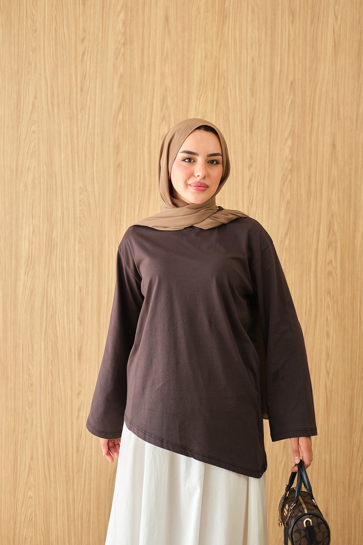 Bisiklet Yaka Body Kahverengi