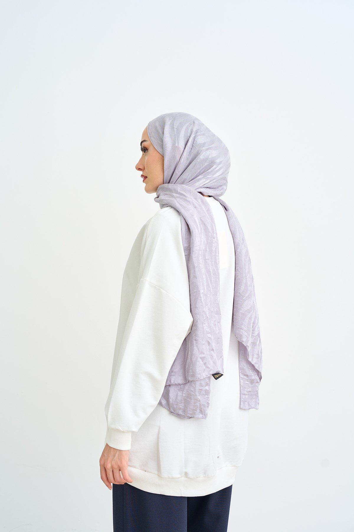 Bisiklet Yaka Oversize Sweatshirt Ekru