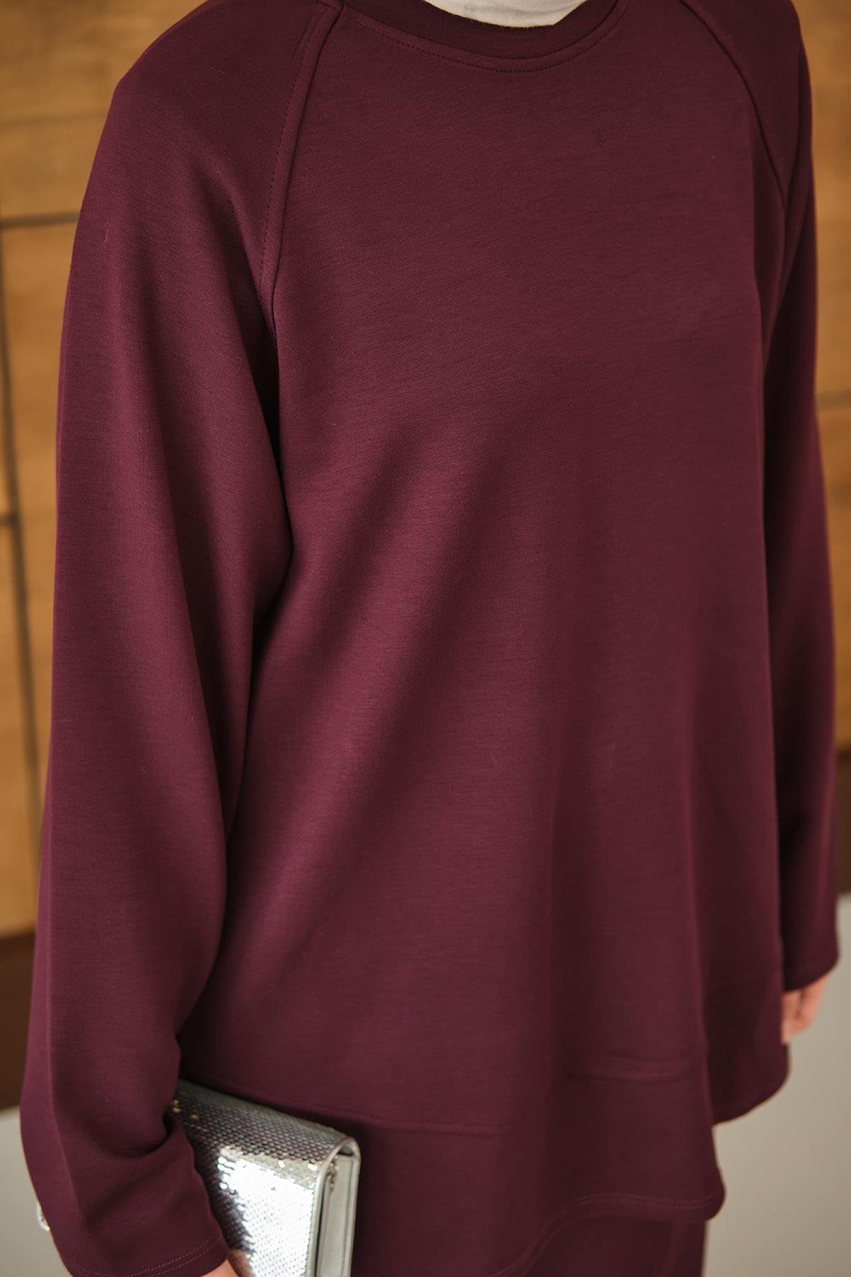 Pantolonlu Takım Bordo