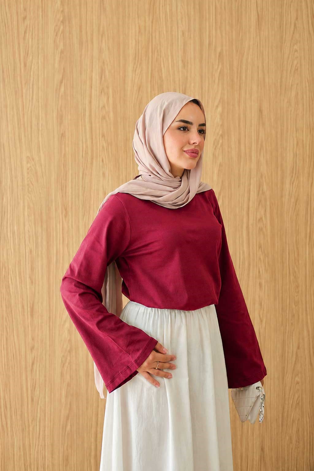 Sıfır Yaka Body Bordo