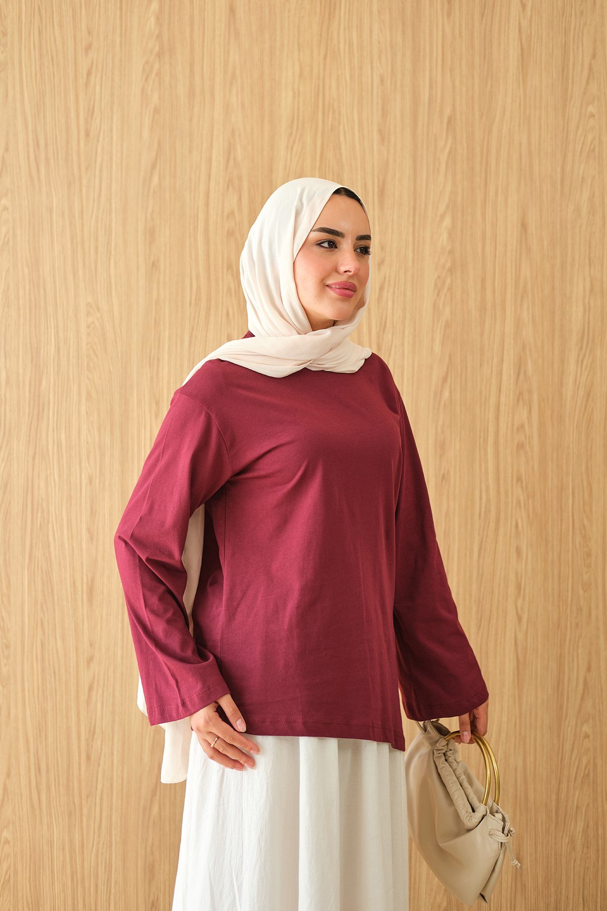 Sıfır Yaka Body Bordo