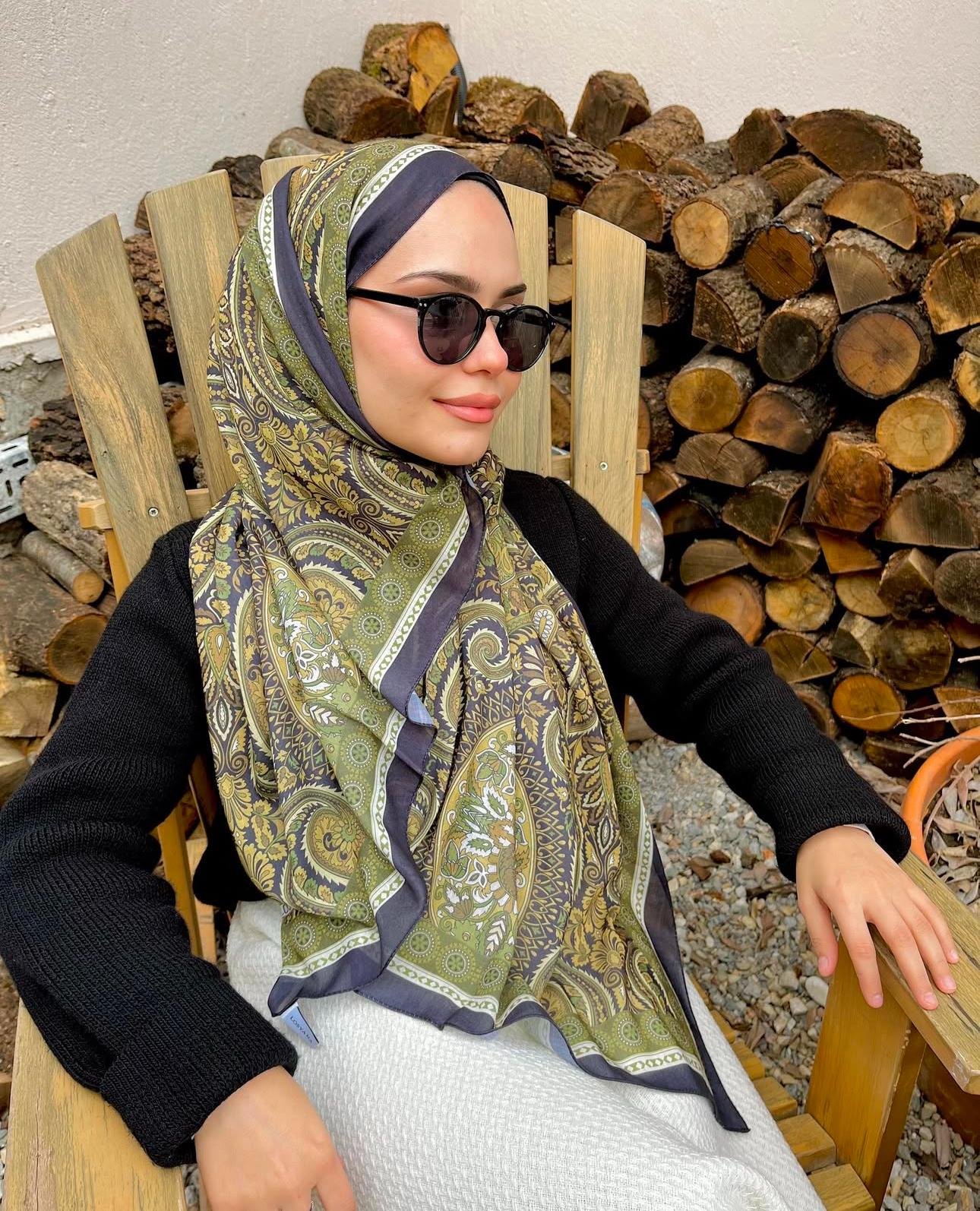 Açıkhaki Hare Etnik Şal