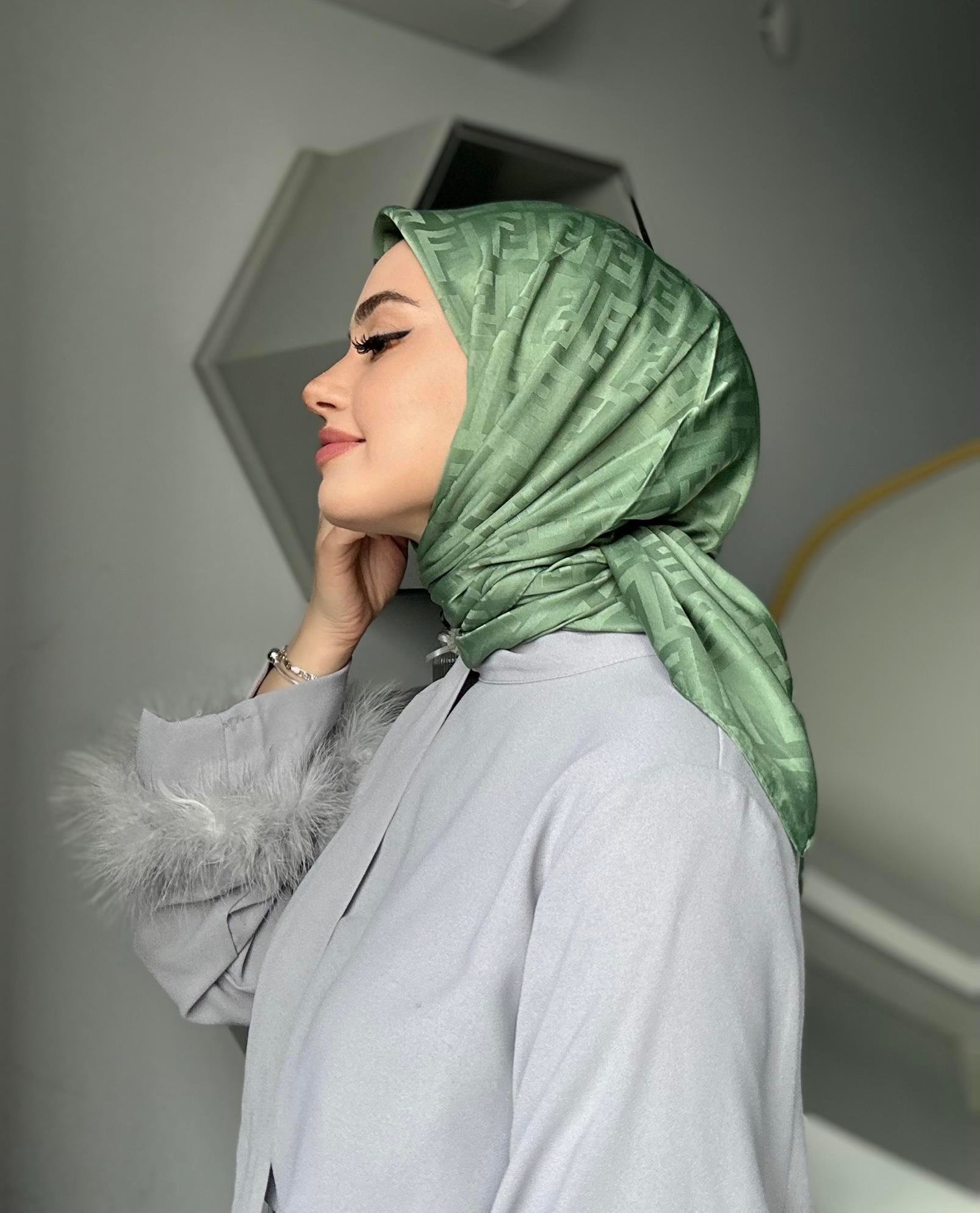 Çay ağacı F Desen Soft Eşarp