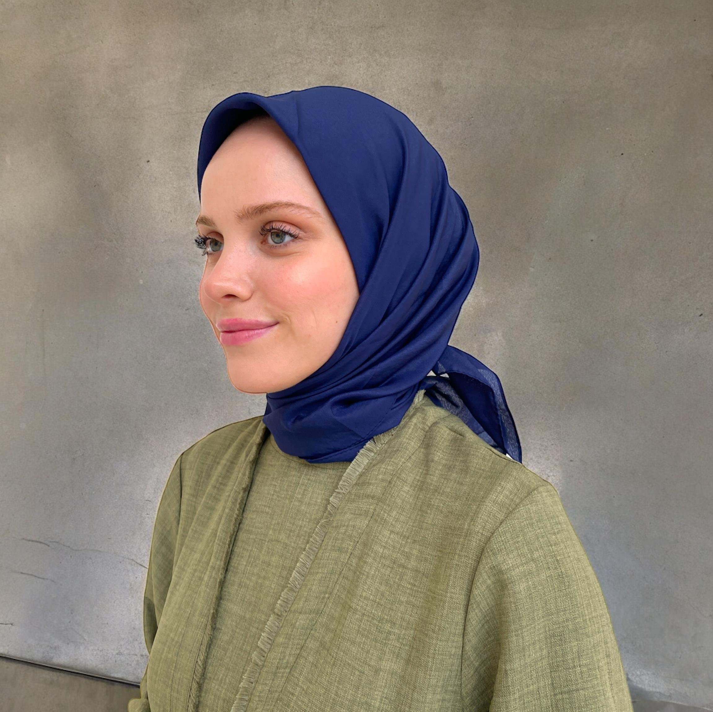 Lacivert Relax Vual Eşarp 