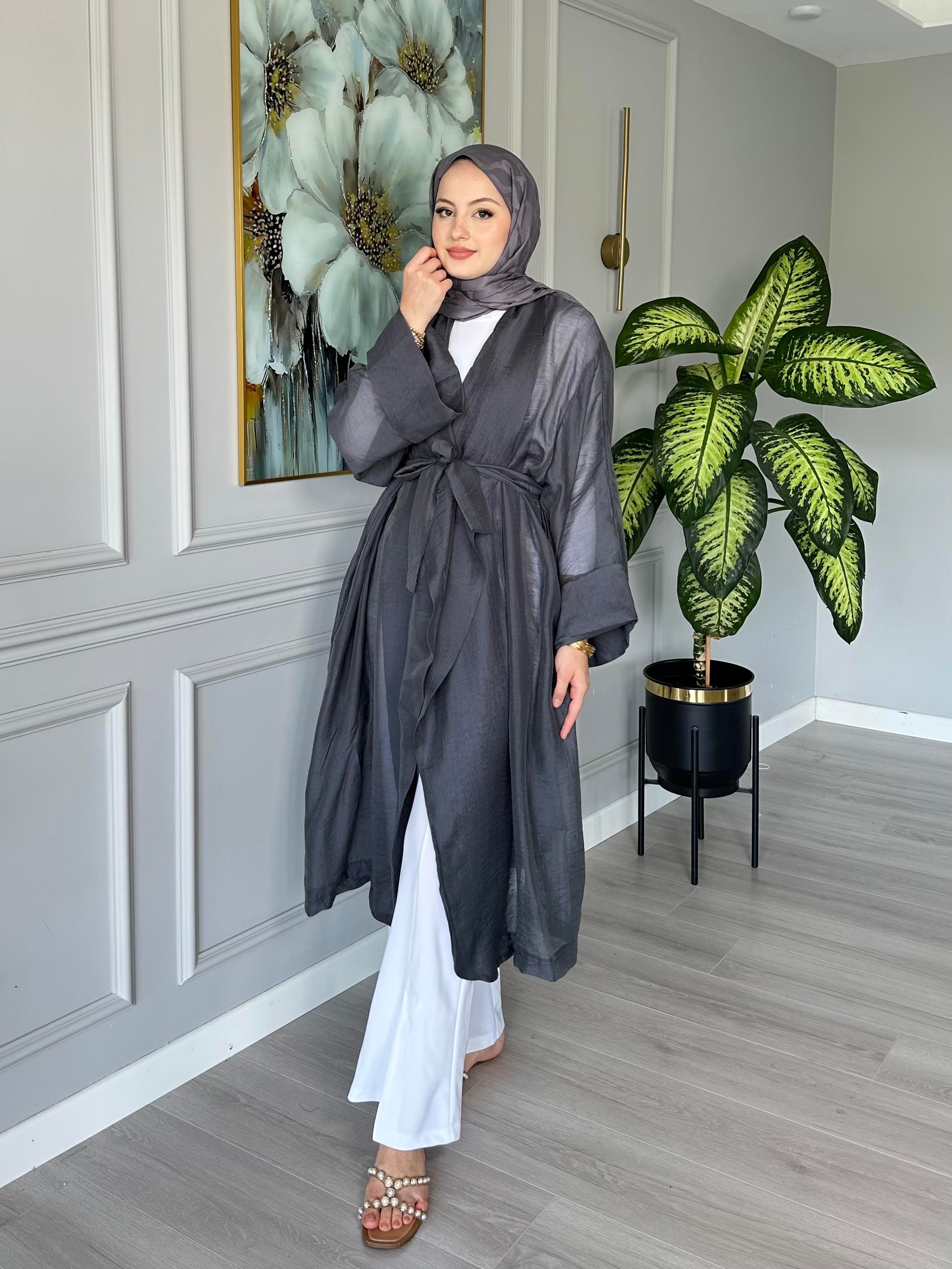 Seyyar Kemerli Pamuk Vual Kimono – Antarsit