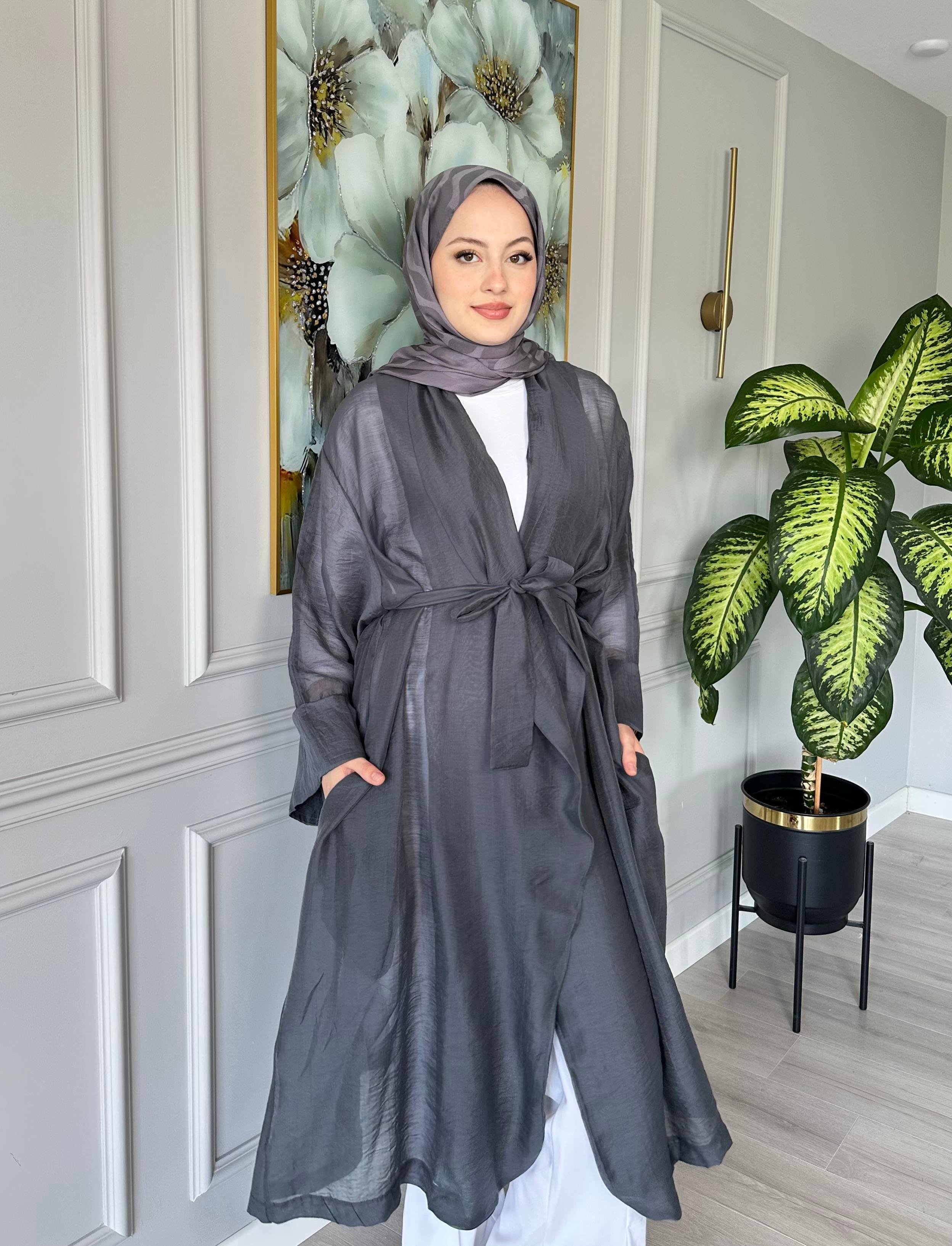 Seyyar Kemerli Pamuk Vual Kimono – Antarsit