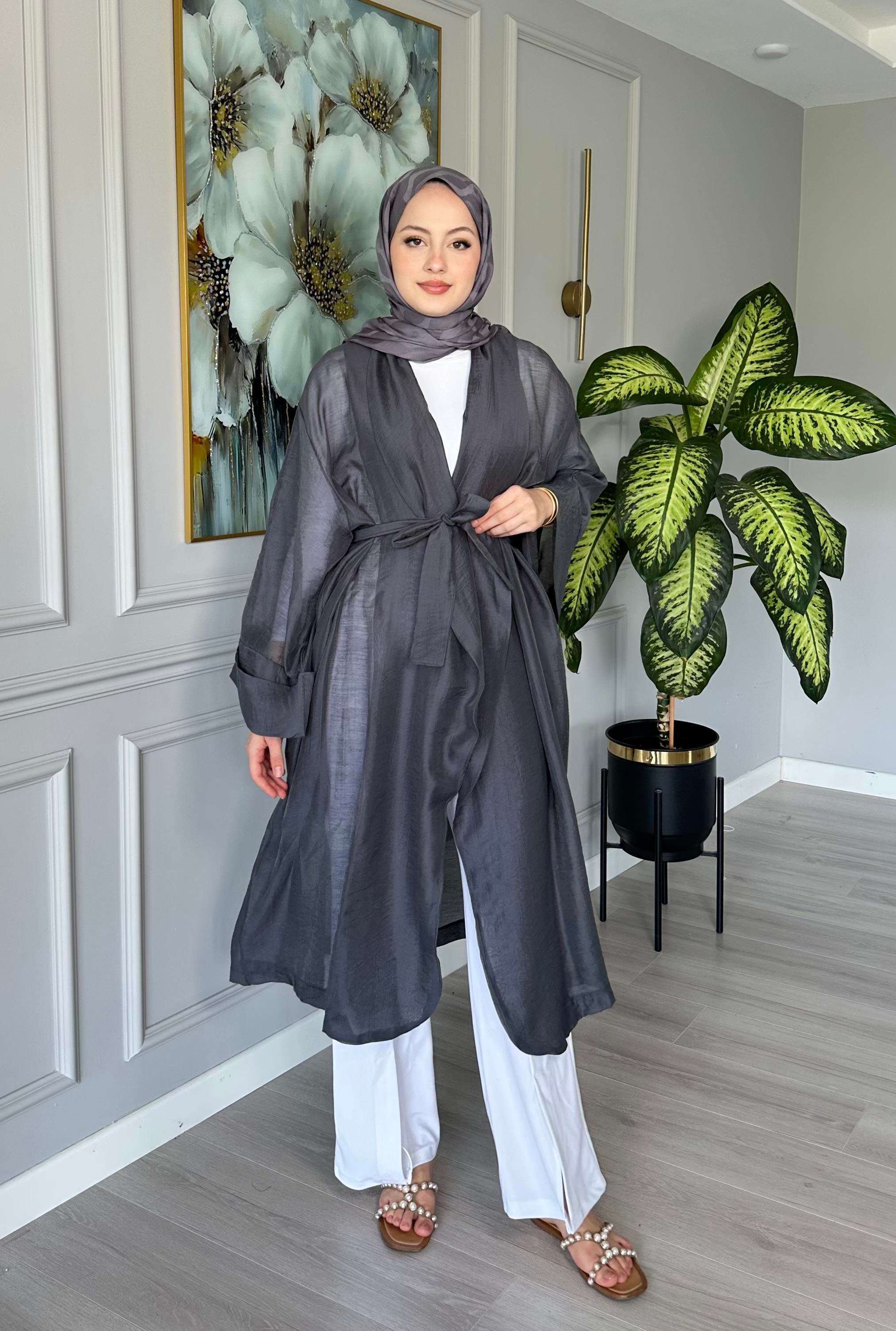 Seyyar Kemerli Pamuk Vual Kimono – Antarsit