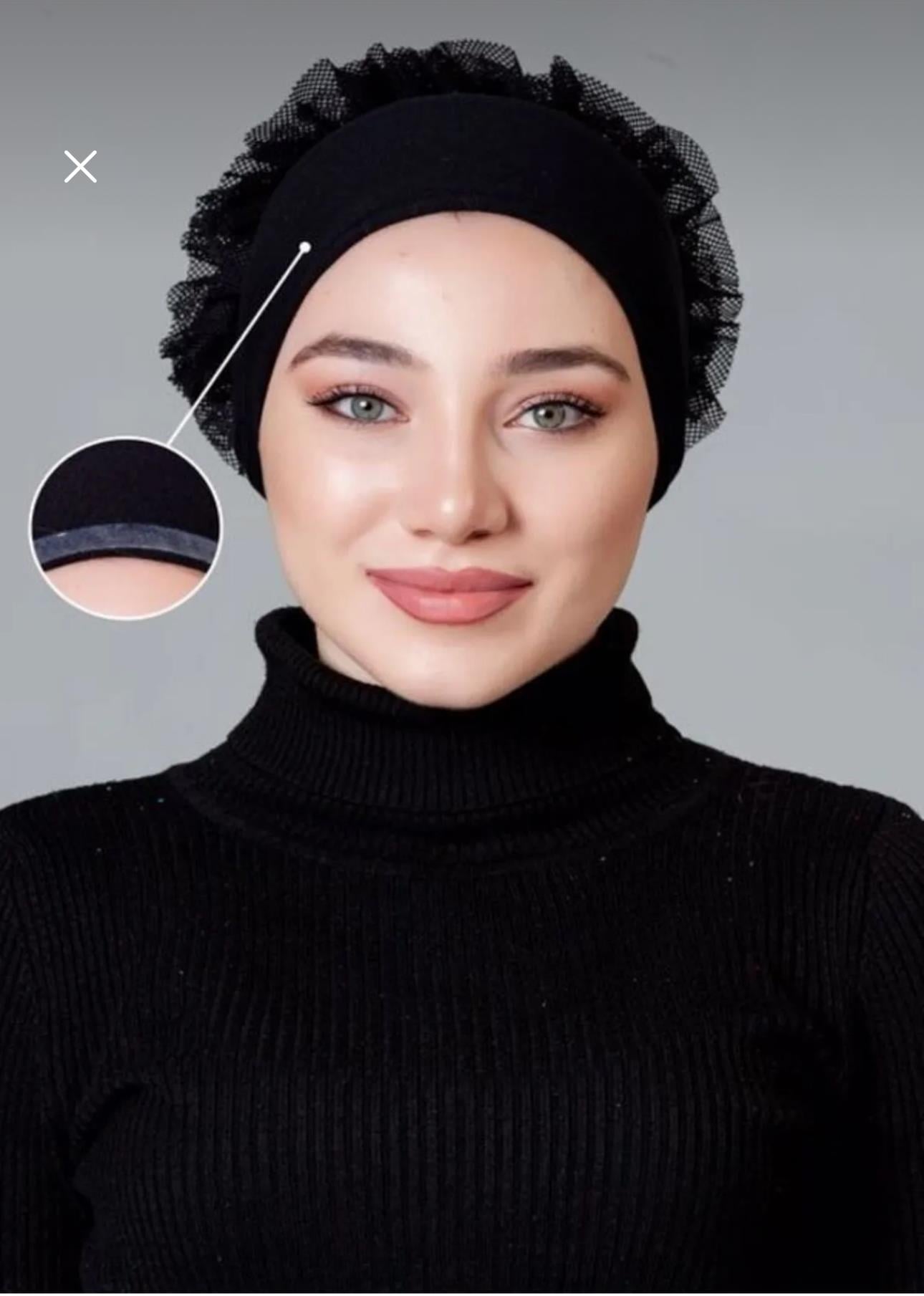 Siyah Kaymayan Topuzlu Lüx Bone