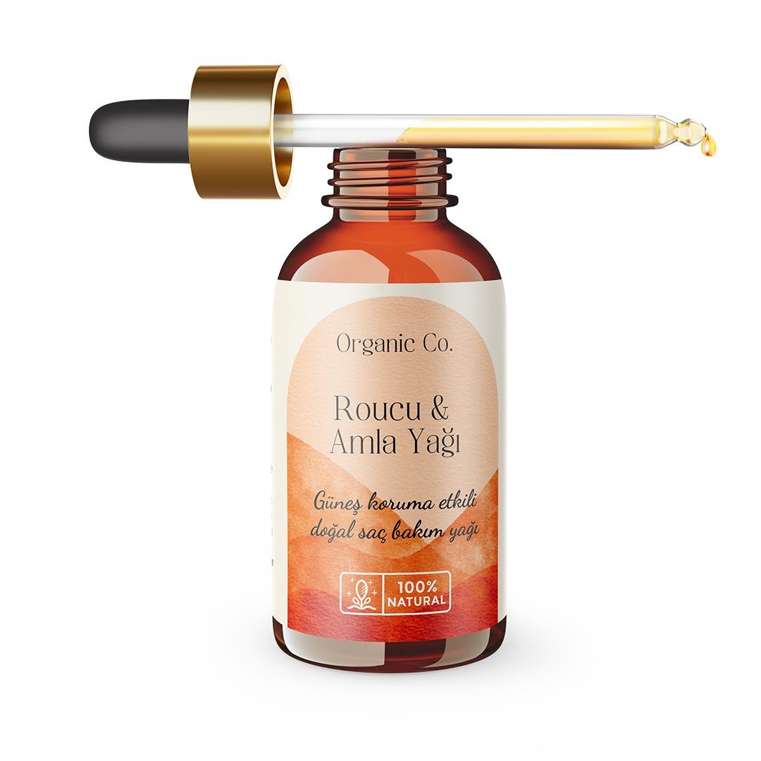  Organic Co Bitkisel Güneş Korumalı Roucou ve Amla Saç Bakım Yağı