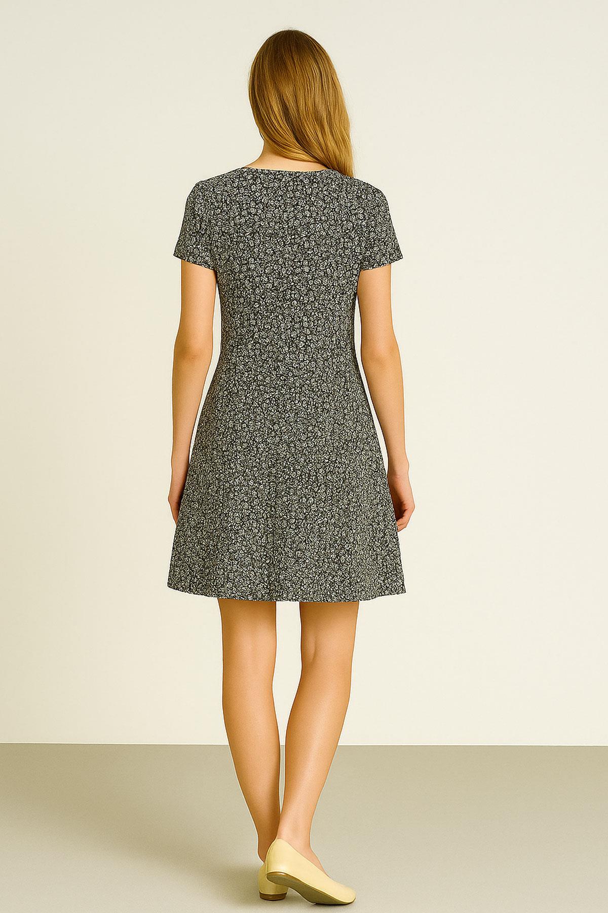 2 Adet Dökümlü Rahat Kalıp Günlük Penye Kumaş Elbise