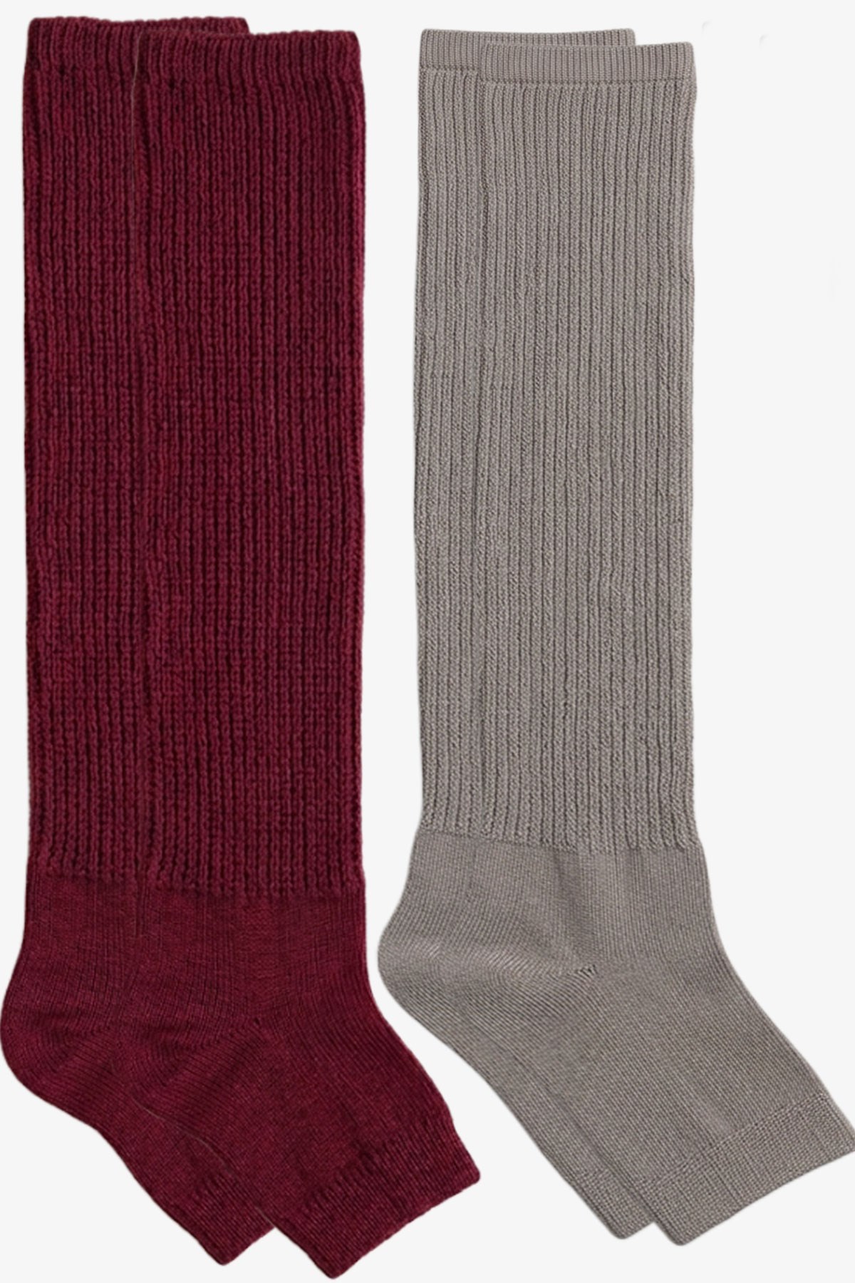 2 Çift Parmaksız Tabanlı Lastikli Diz Üstü Basic Pamuk İçerikli Tozluk