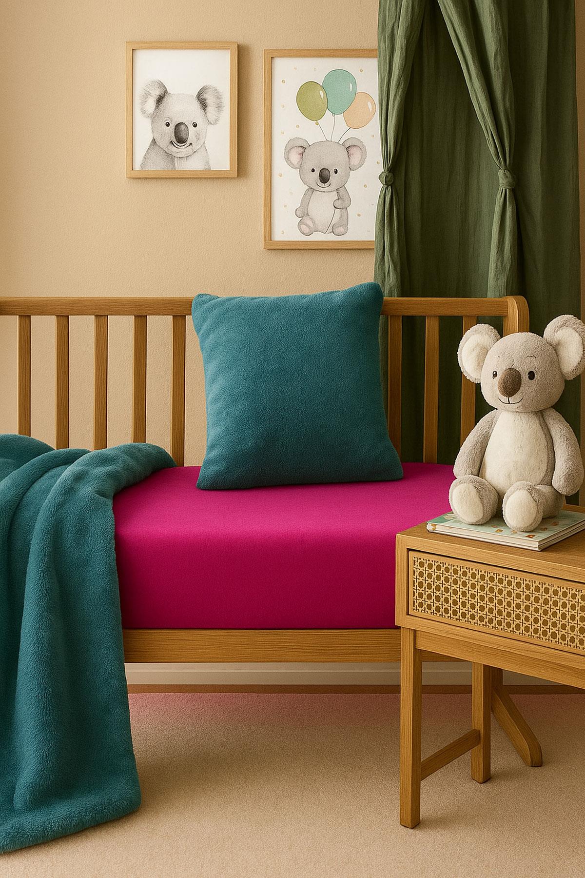 5 Adet 50 x 90 + 10 cm Anne Yanı Lastikli Penye Kumaş Bebek Çarşafı