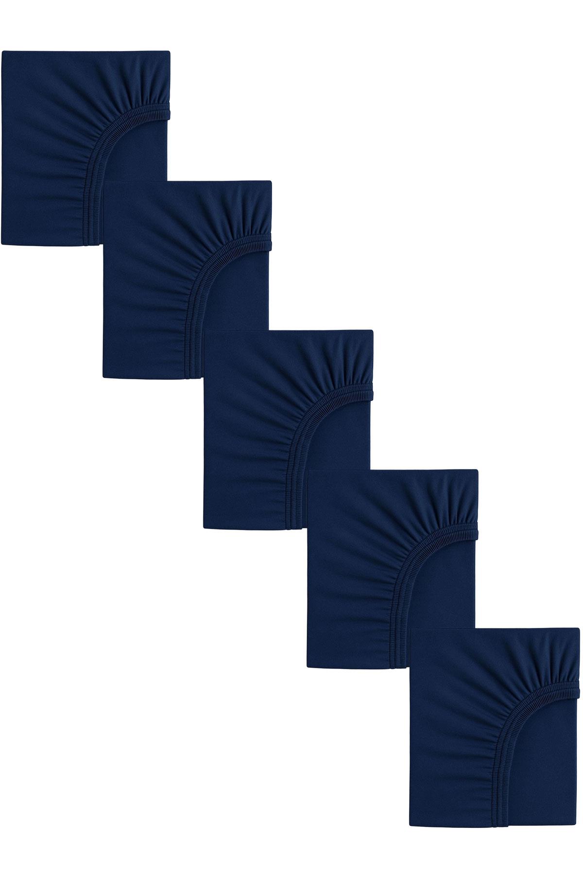 5 Adet Pamuklu ve Lastikli 60 x 120 x 15 cm Penye Bebek Çarşaf