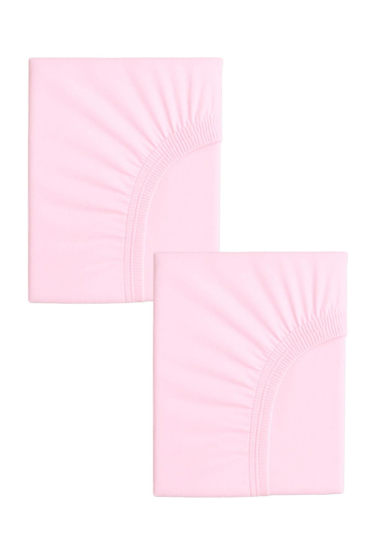 2 Adet Pamuklu ve Lastikli 60 x 120 x 15 cm Penye Bebek Çarşaf