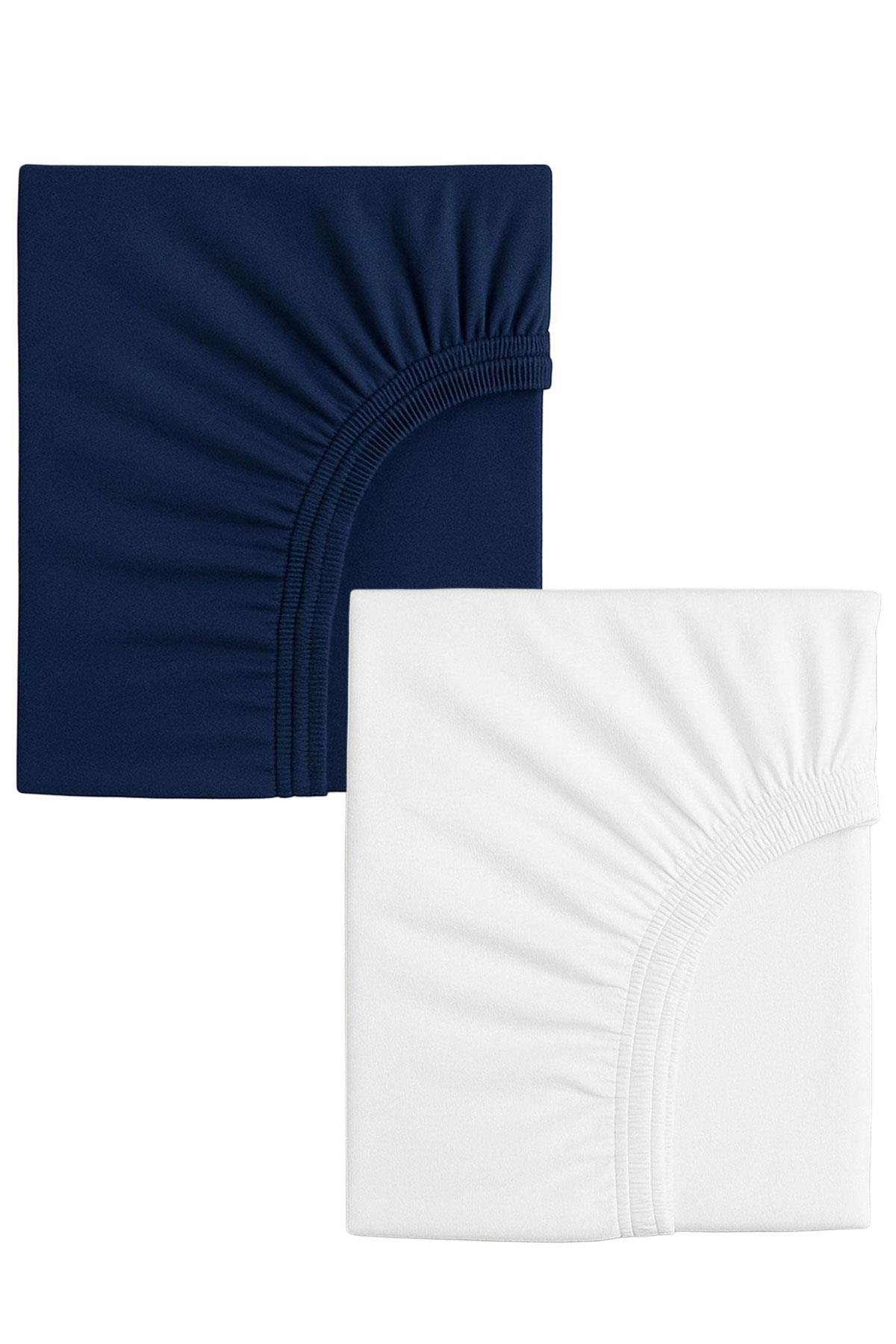 2 Adet Pamuklu ve Lastikli 60 x 120 x 15 cm Penye Bebek Çarşaf