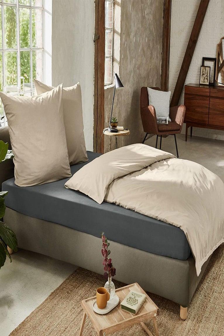 2 Adet Düz Pamuklu Tek Kişilik 80 x 200 x 30 cm Lastikli Penye Çarşaf