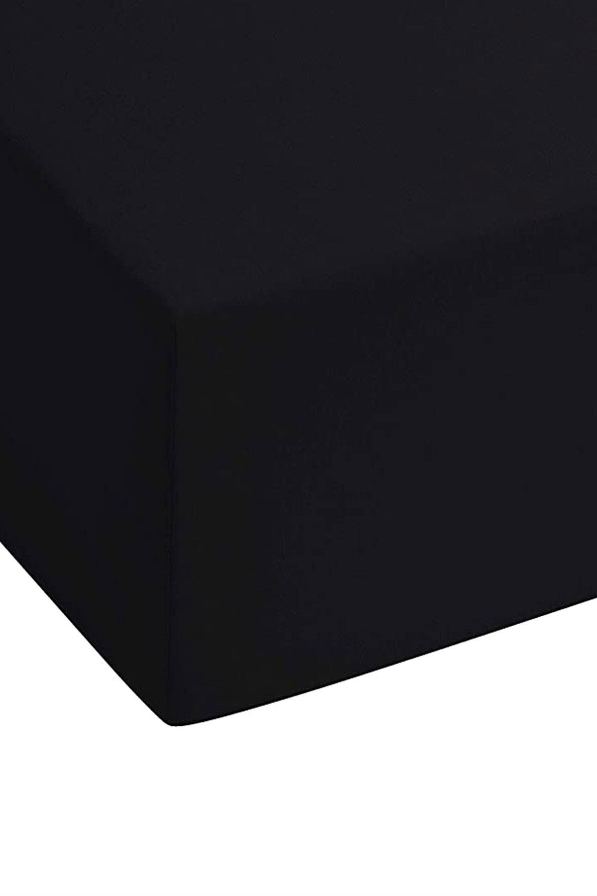 80 x 200 + 30 cm Düz Pamuklu Tek Kişilik Lastikli Fitted Penye Çarşaf