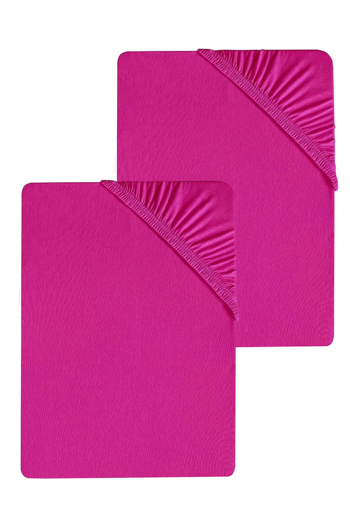 2 Adet Düz Pamuklu Tek Kişilik 80 x 200 + 30 cm Lastikli Penye Çarşaf