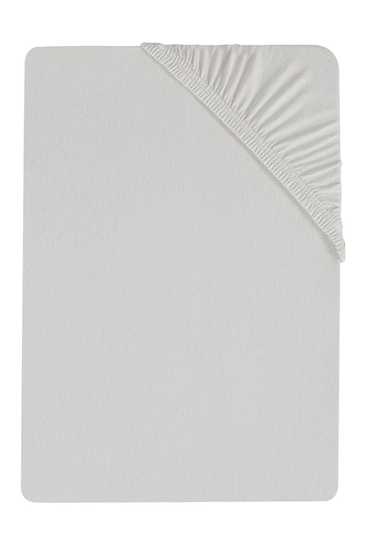 80 x 200 + 30 cm Düz Pamuklu Tek Kişilik Lastikli Fitted Penye Çarşaf