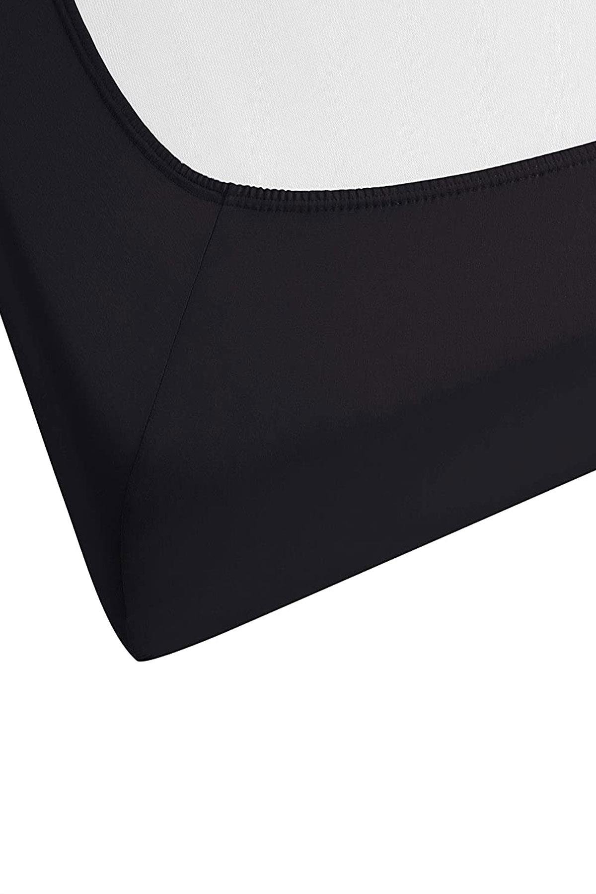 80 x 200 + 30 cm Düz Pamuklu Tek Kişilik Lastikli Fitted Penye Çarşaf