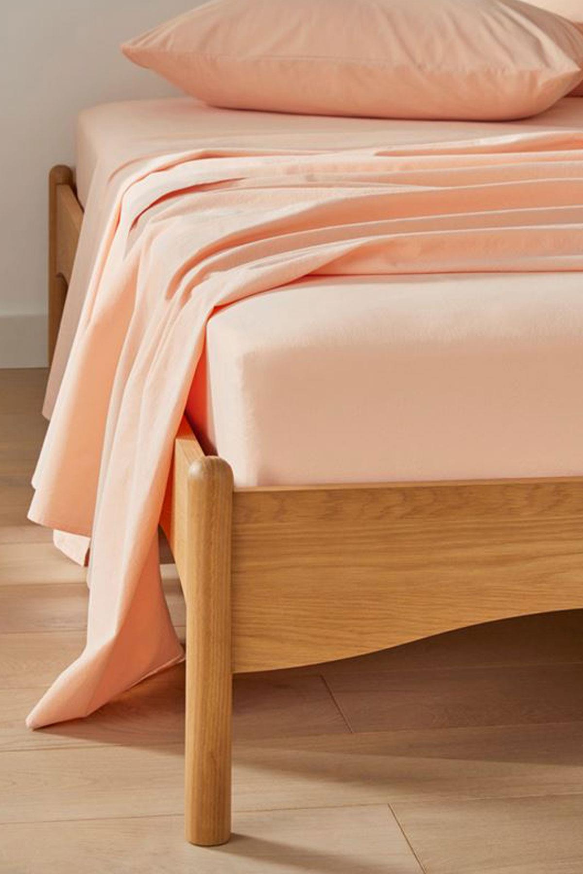 2 Adet Düz Pamuklu Tek Kişilik 80 x 200 + 30 cm Lastikli Penye Çarşaf