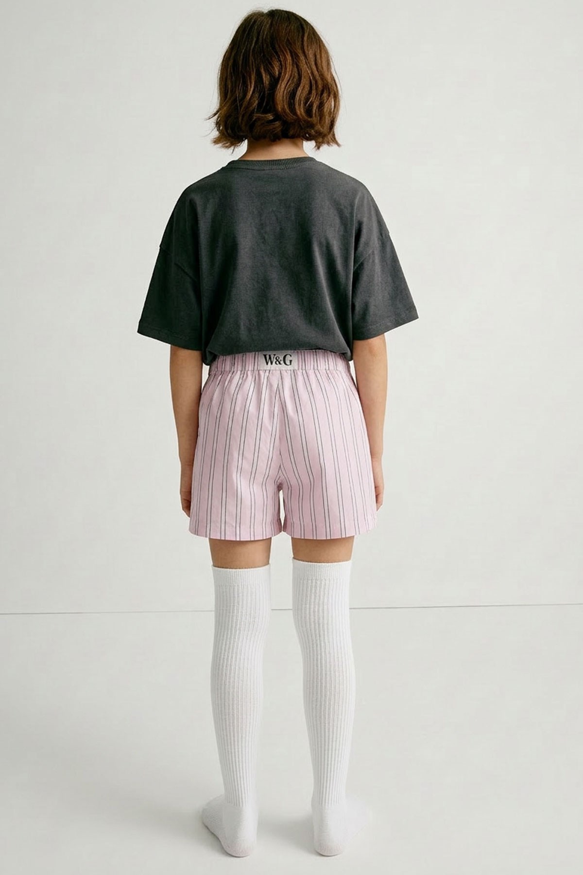 2 Çift İnce Fitilli Diz Üstü Pamuk Karışımlı Çocuk Çorap