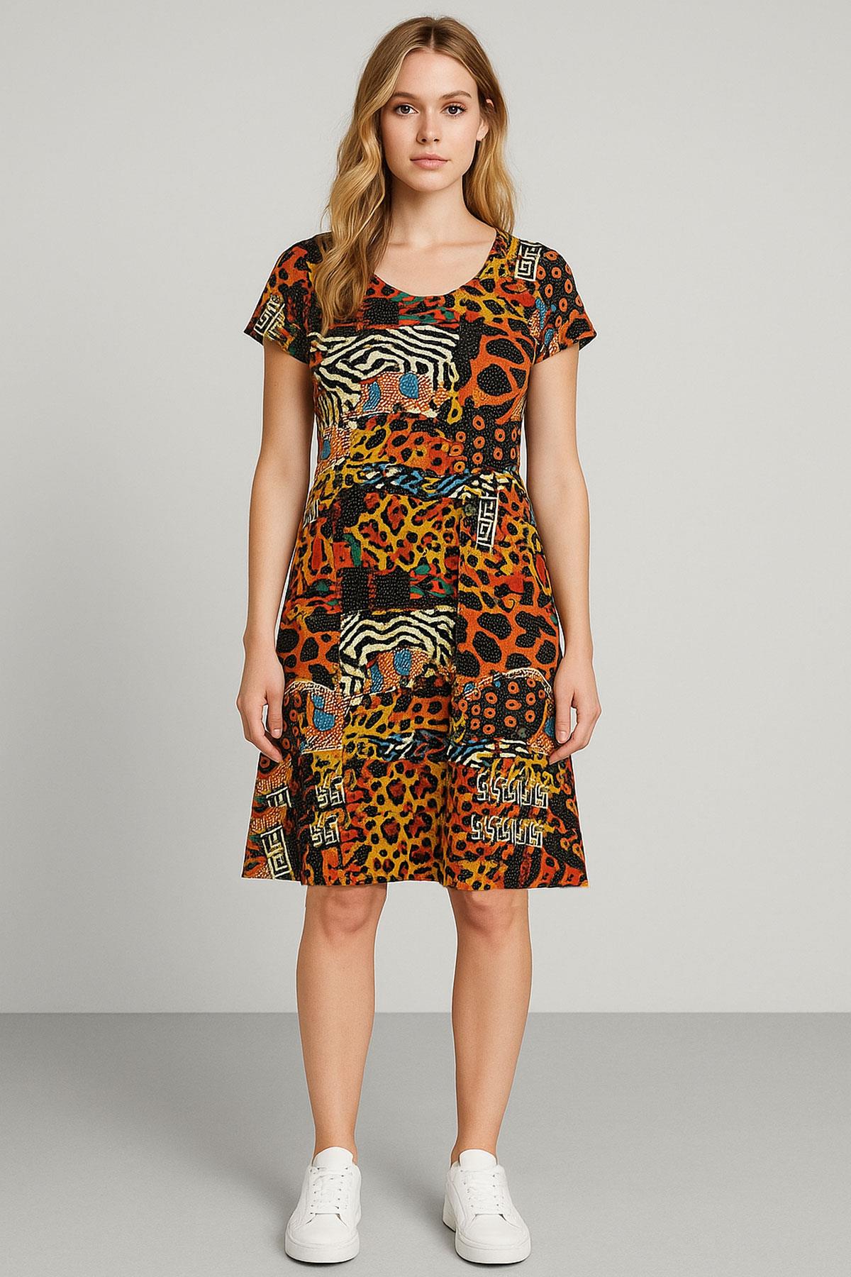 2 Adet Dökümlü Rahat Kalıp Günlük Penye Kumaş Elbise