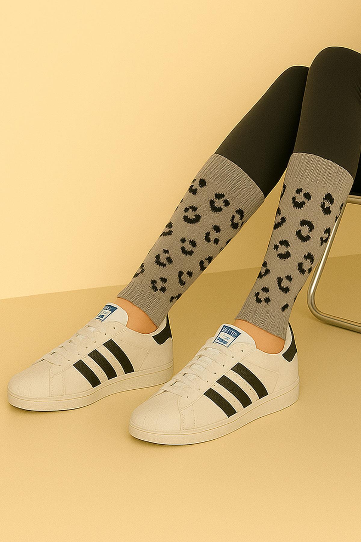 3 Adet Basic Pamuk İçerikli Desenli Tozluk