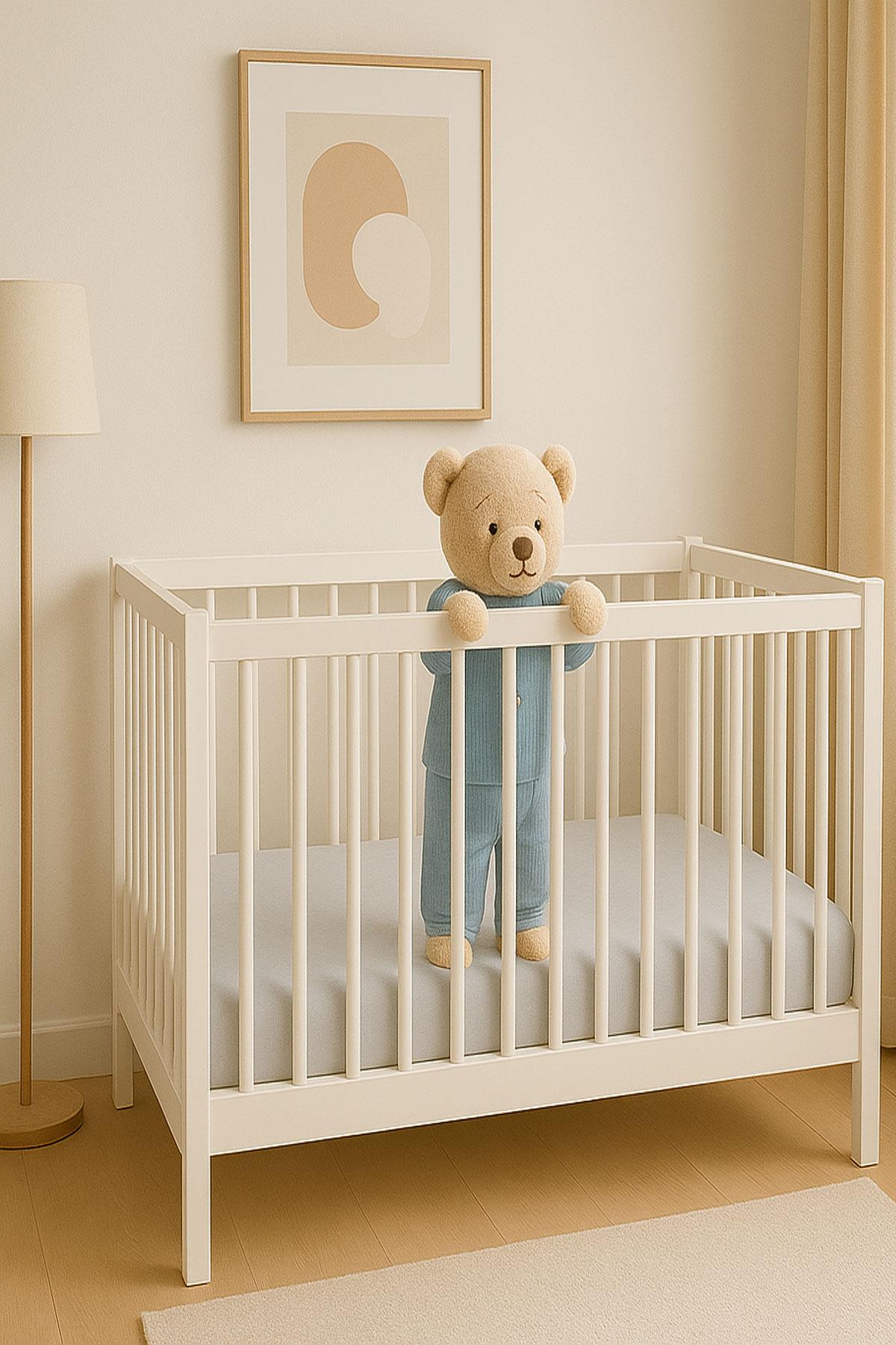 2 Adet 50 x 90 x 10 cm Anne Yanı Lastikli Penye Kumaş Bebek Çarşafı