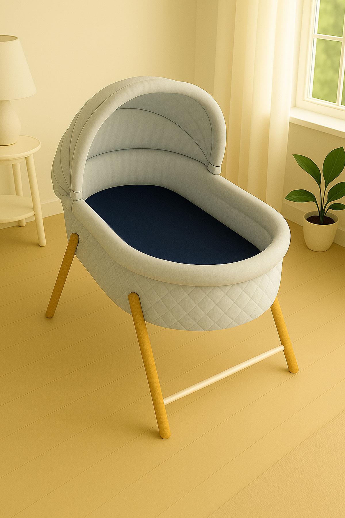 2 Adet 70 x 120 x 20 cm Anne Yanı Lastikli Penye Kumaş Bebek Çarşafı