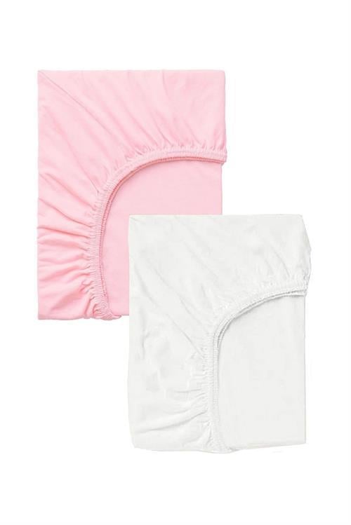 2 Adet 50X90 cm Anne Yanı Lastikli Penye Kumaş Bebek Çarşafı