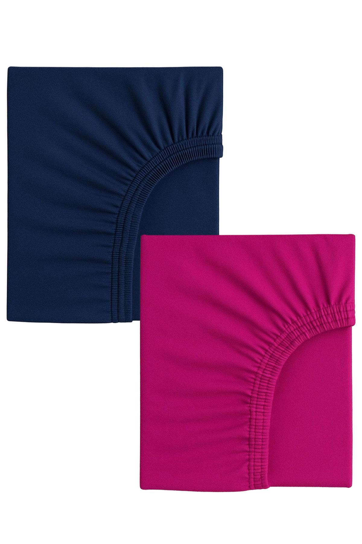 2 Adet 50 x 90 x 10 cm Anne Yanı Lastikli Penye Kumaş Bebek Çarşafı