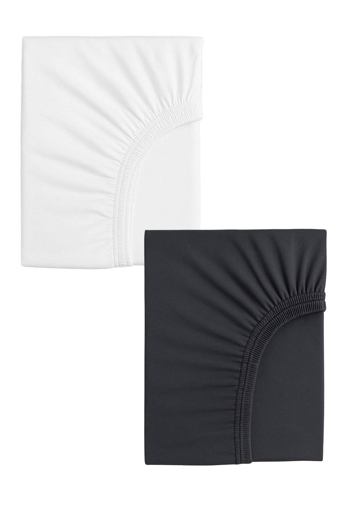 2 Adet 70 x 120 x 20 cm Anne Yanı Lastikli Penye Kumaş Bebek Çarşafı