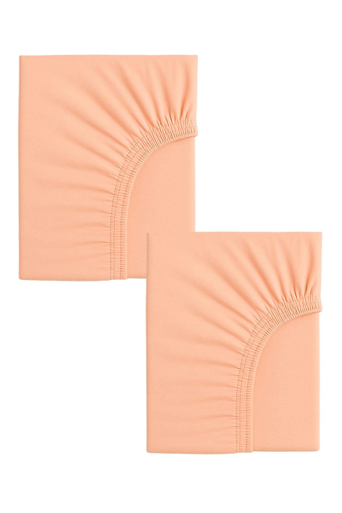 2 Adet 70 x 120 x 20 cm Anne Yanı Lastikli Penye Kumaş Bebek Çarşafı
