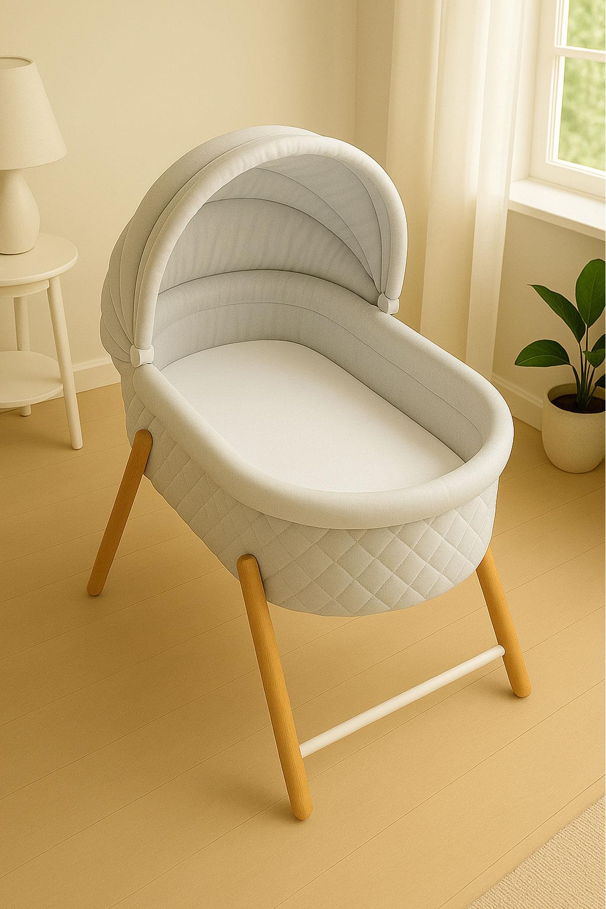 2 Adet 70 x 120 x 20 cm Anne Yanı Lastikli Penye Kumaş Bebek Çarşafı