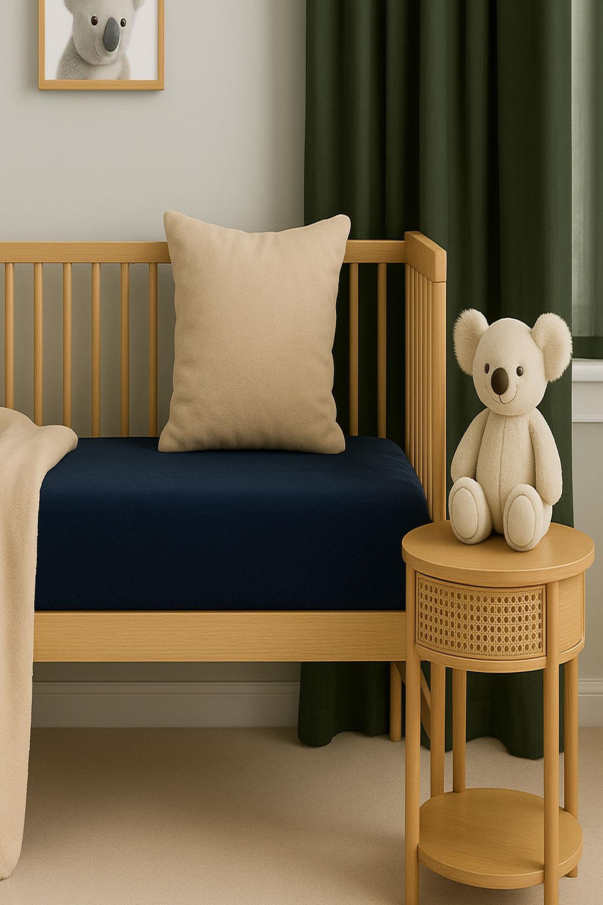 2 Adet 70 x 120 x 20 cm Anne Yanı Lastikli Penye Kumaş Bebek Çarşafı