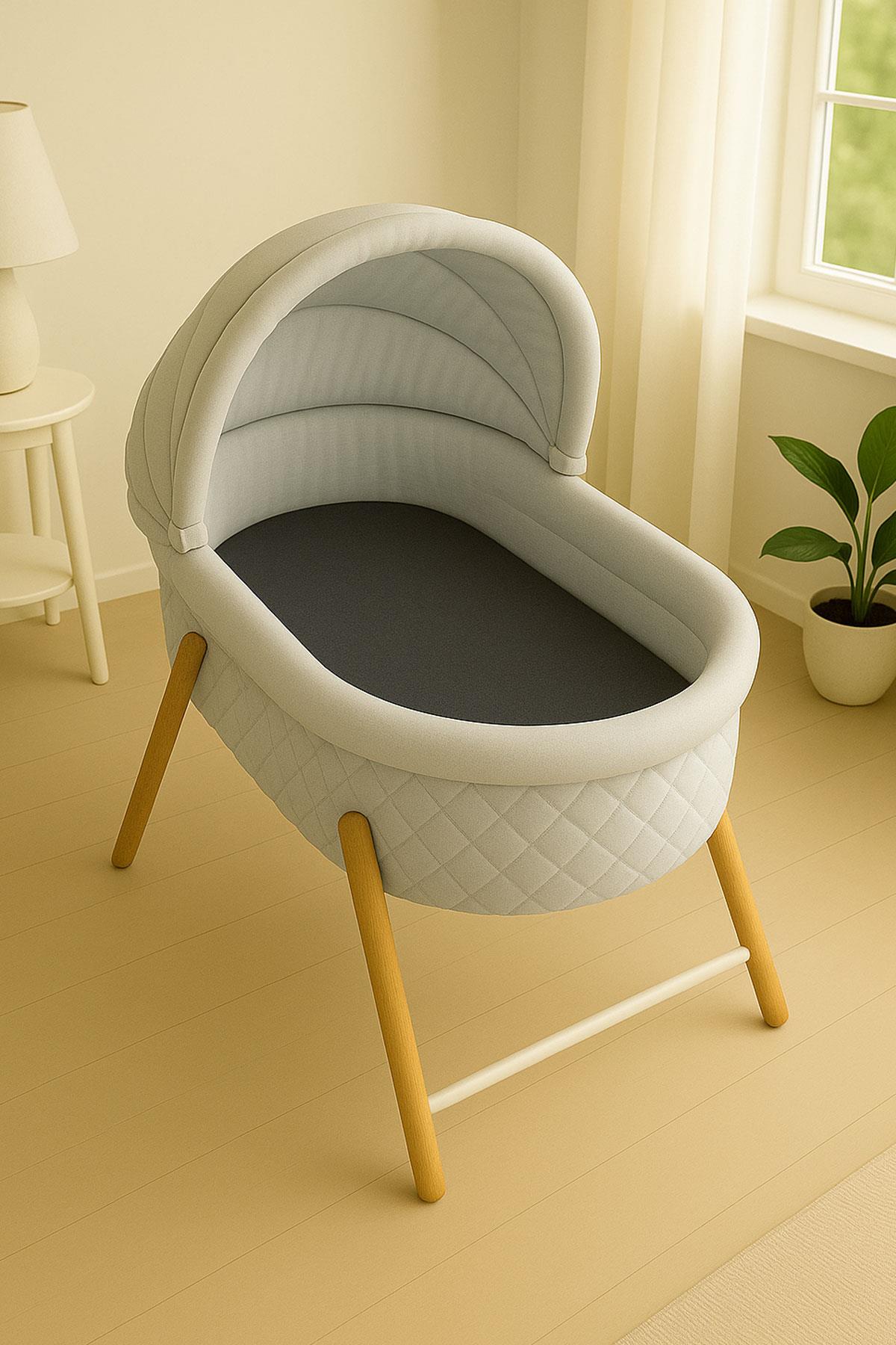 2 Adet 70 x 120 x 20 cm Anne Yanı Lastikli Penye Kumaş Bebek Çarşafı