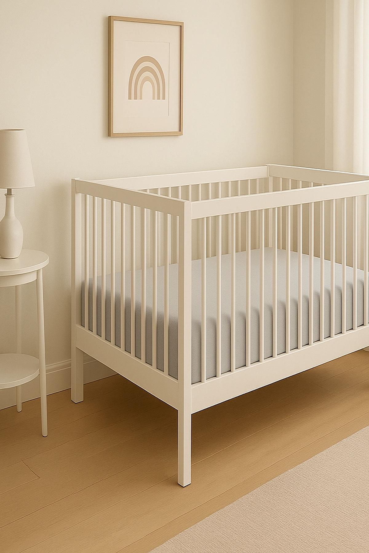 2 Adet 70 x 120 x 20 cm Anne Yanı Lastikli Penye Kumaş Bebek Çarşafı