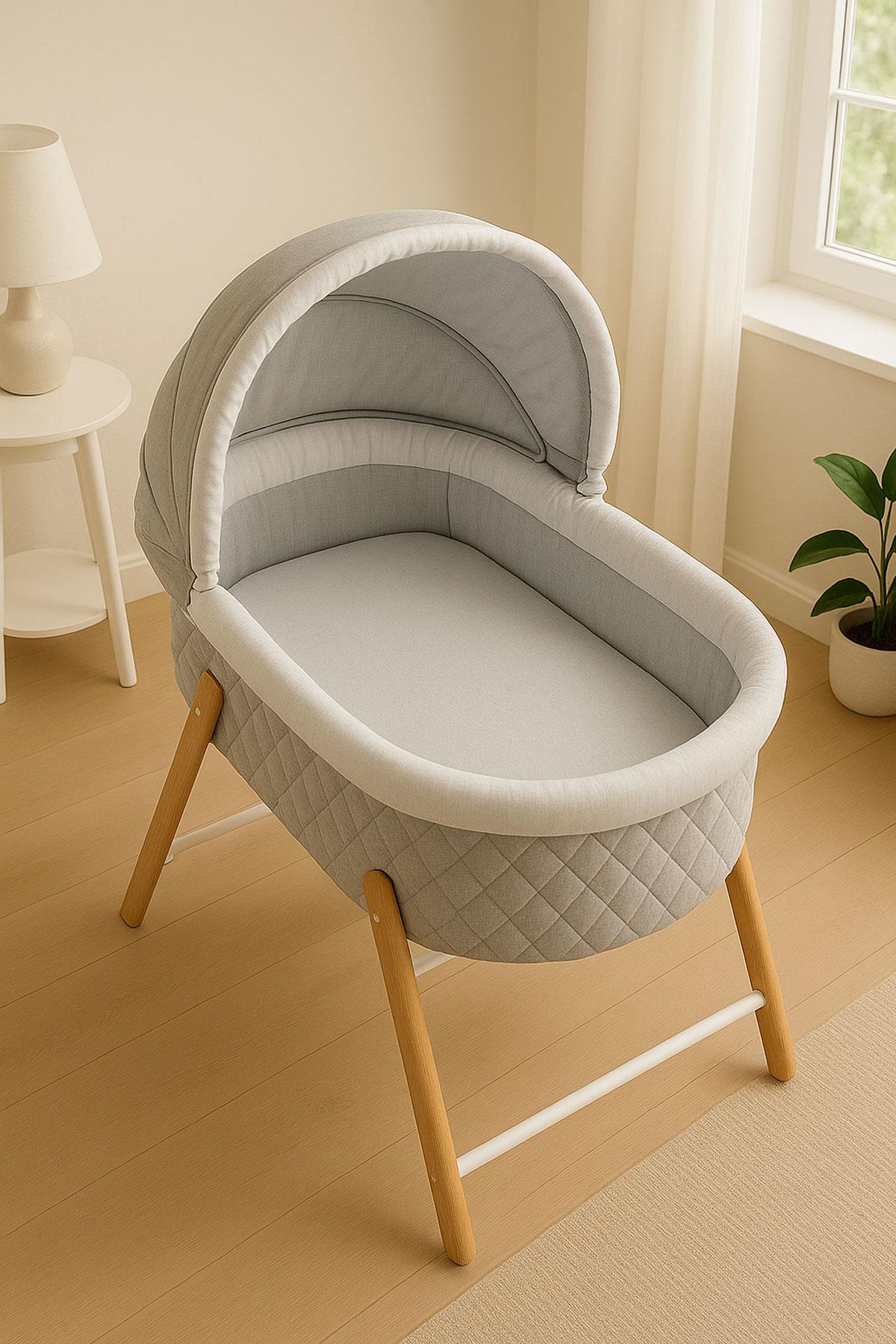 2 Adet 70 x 120 x 20 cm Anne Yanı Lastikli Penye Kumaş Bebek Çarşafı