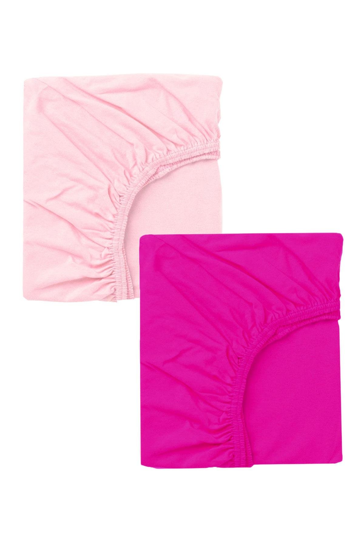 2 Adet 65x95 cm Anne Yanı Lastikli Penye Kumaş Bebek Çarşafı